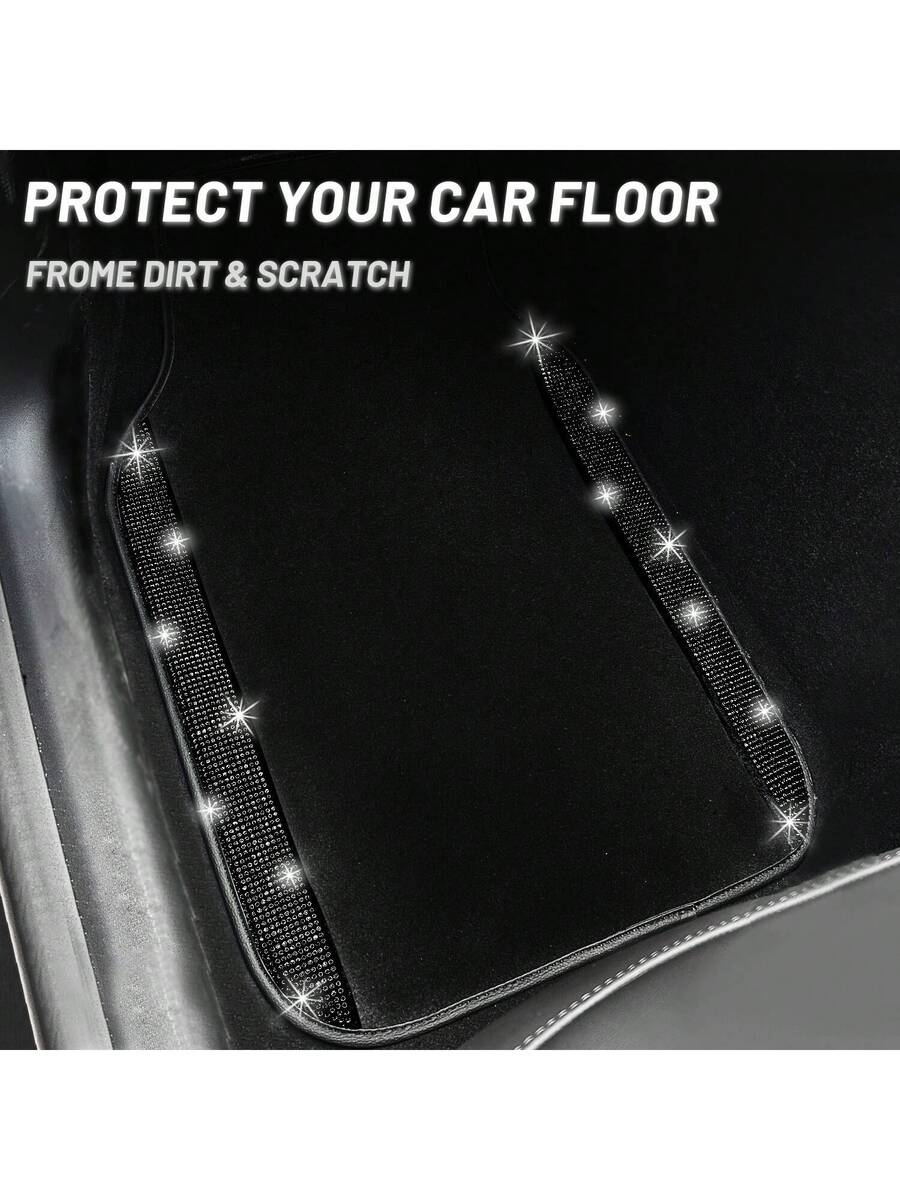 Bling Car Floor Mats Set With  - Dirt Brush Interior 리뷰 및 가격