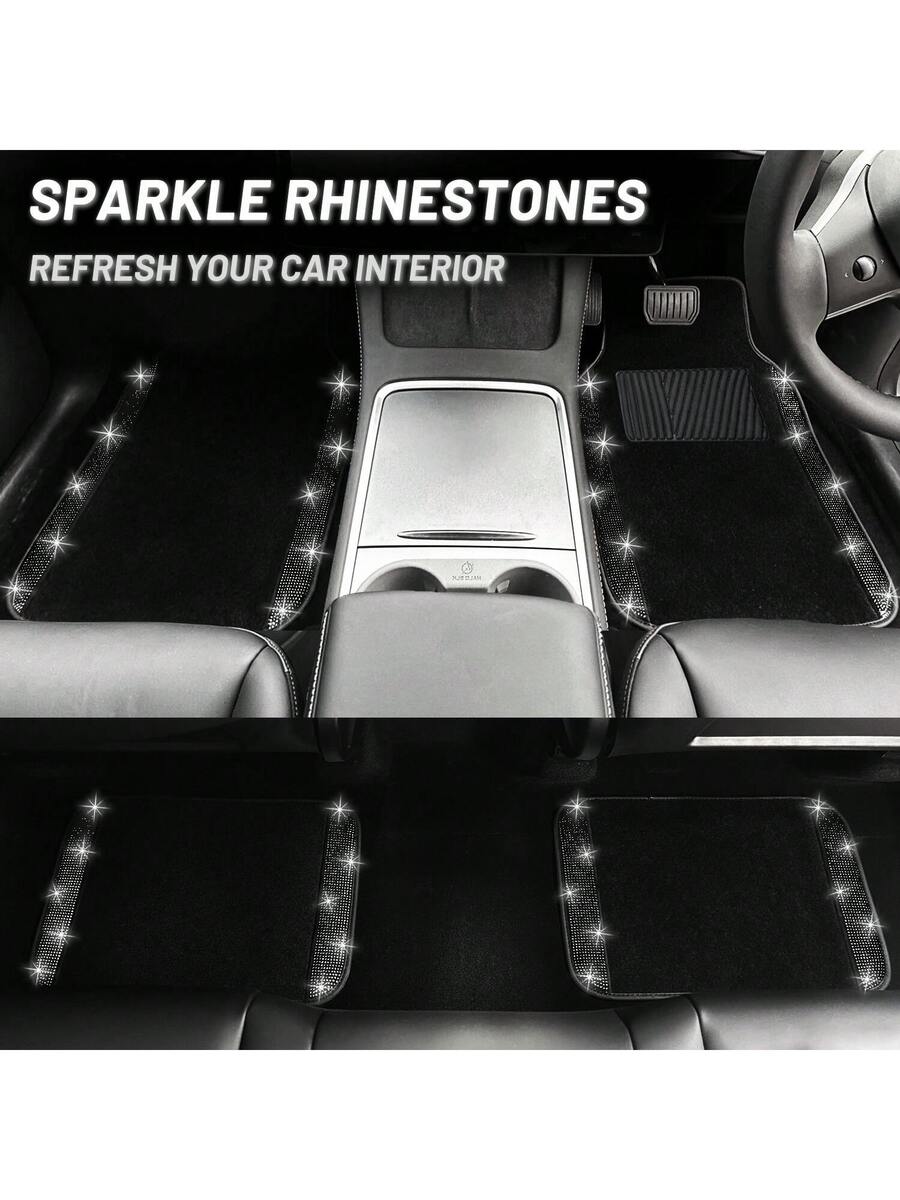 Bling Car Floor Mats Set With  - Dirt Brush Interior 리뷰 및 가격
