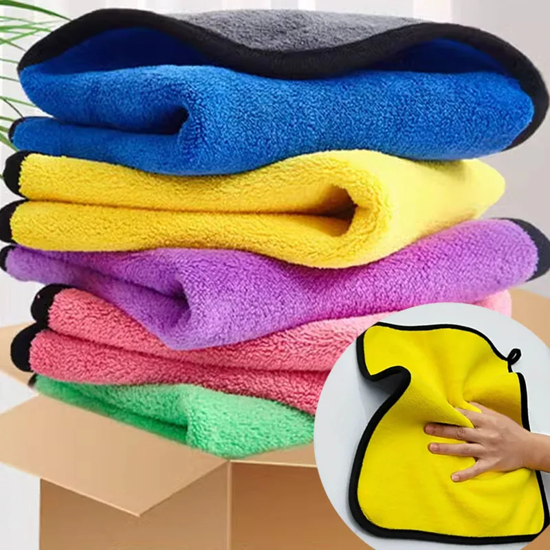 1/5pcs Thicken Car Microfiber  - Microfiber Towel Detailing 리뷰 및 가격