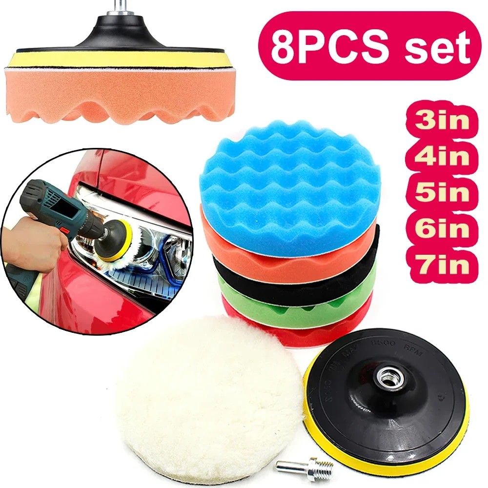 8Pcs Car Polishing Pads Kit 3/ - Polish Pad Set Buffer 리뷰 및 가격