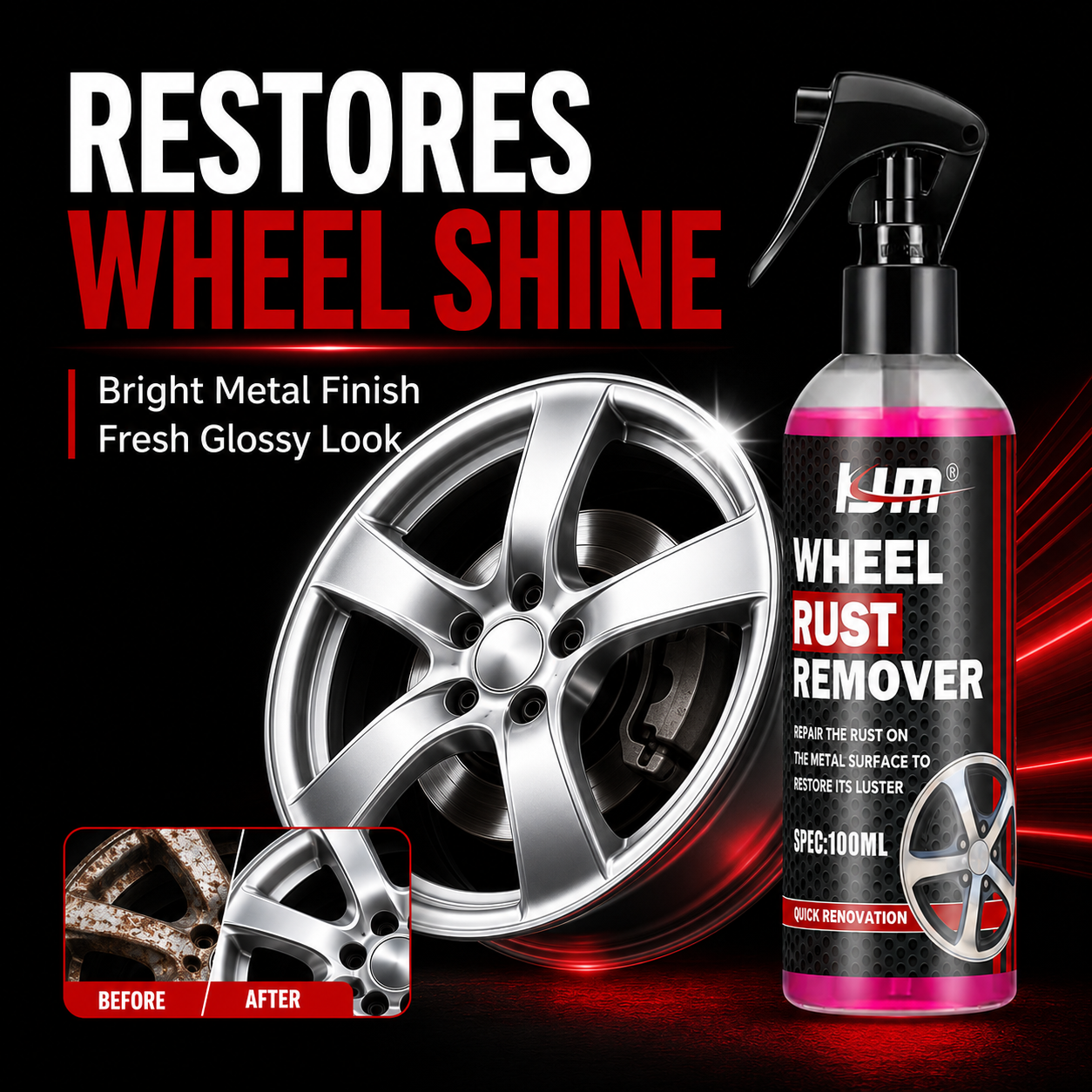 KJM Wheel Cleaner For Car Rims - Wheel Cleaner Alloy 리뷰 및 가격
