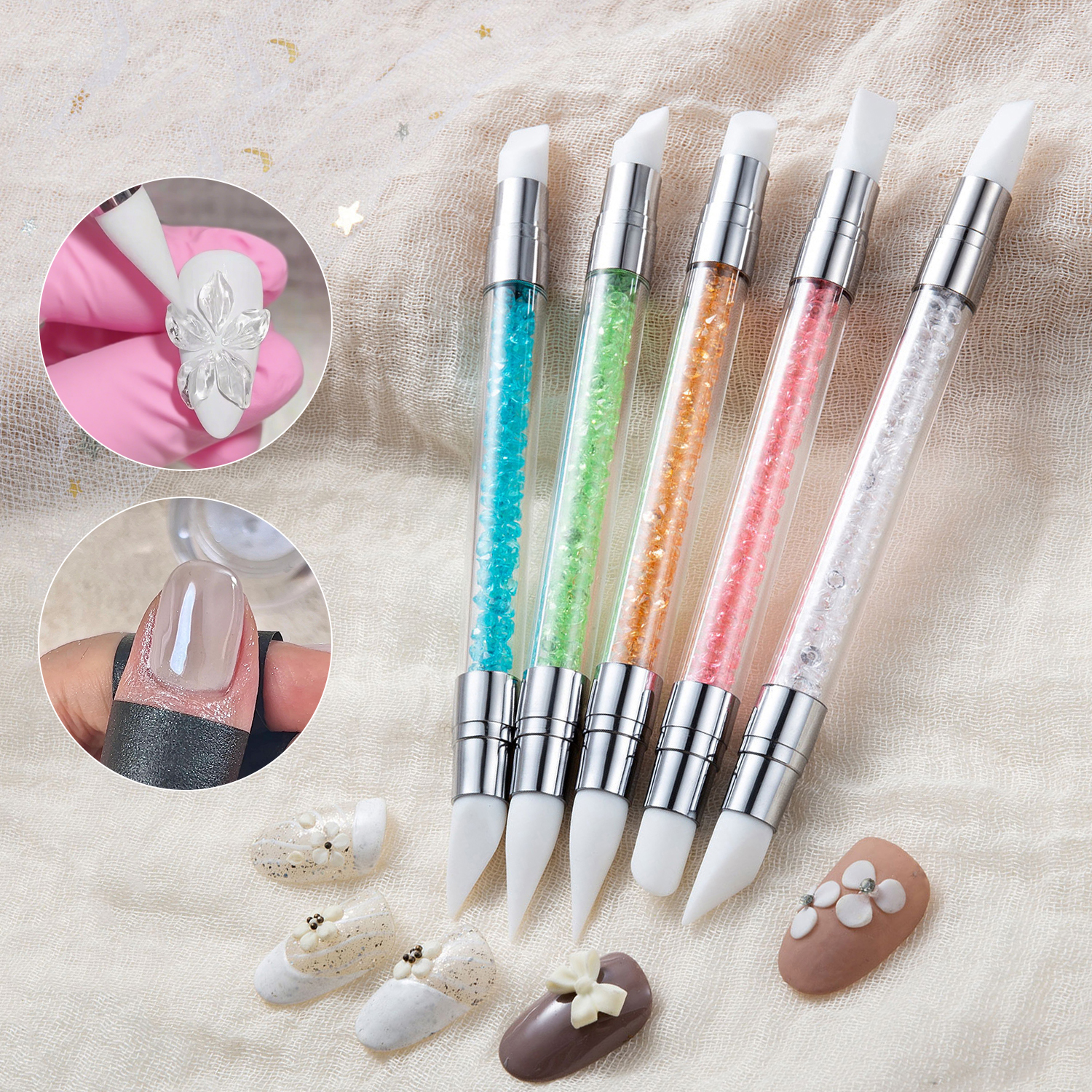 5PCS Double Head Silicone Nail - Wax Applicator Pad 리뷰 및 가격