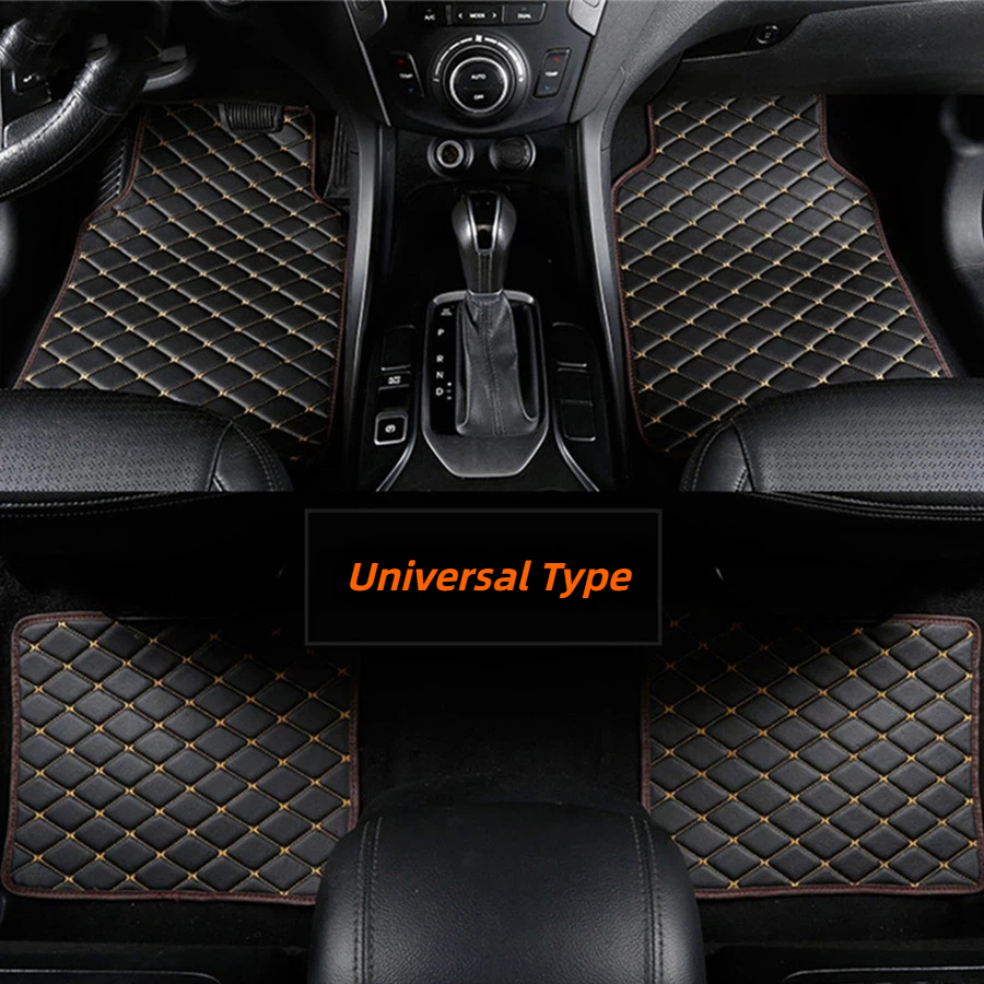 4pcs PU Leather Black Car Floo - Leather Cleaner Interior 리뷰 및 가격