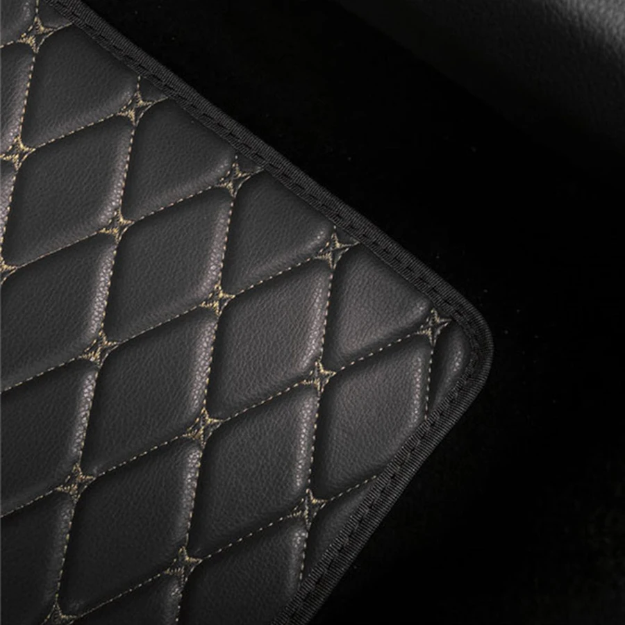 4pcs PU Leather Black Car Floo - Leather Cleaner Interior 리뷰 및 가격