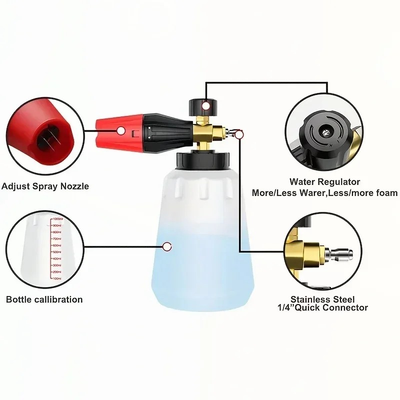 Adjustable Snow Foam Lance 1L  - Pressure Washer Foam Gun 리뷰 및 가격