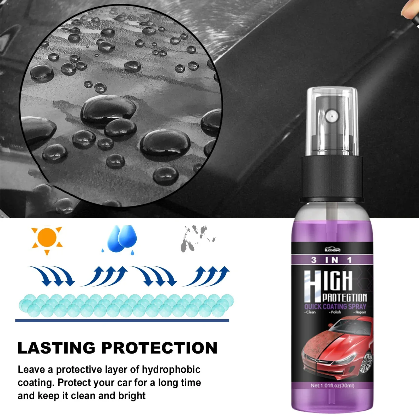3 in 1 Car Ceramic Liquid Coat - Car Wax Ceramic Coating 리뷰 및 가격