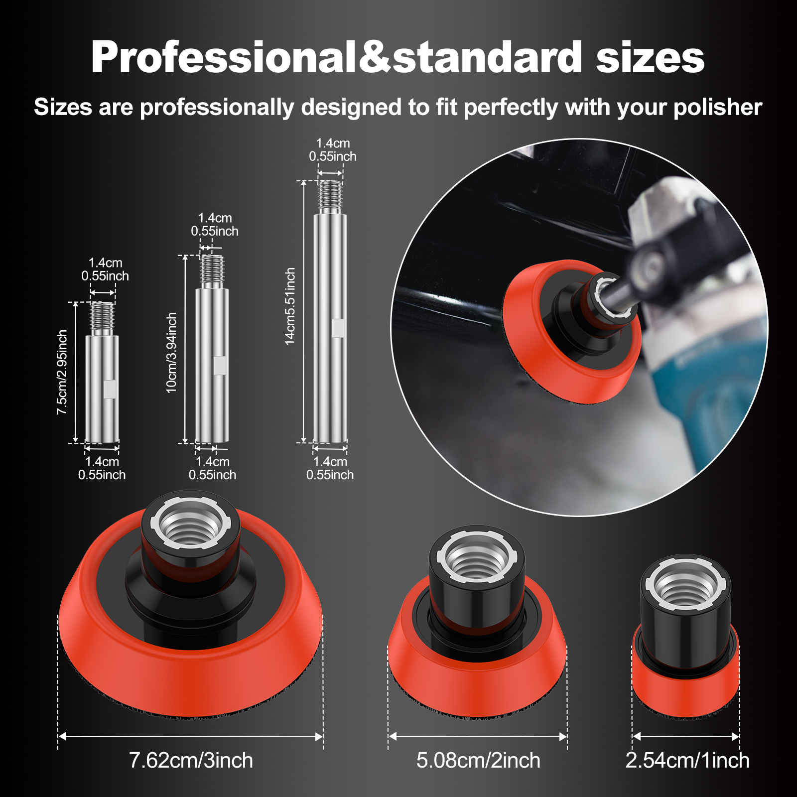 M14 Thread Polisher Extension  - Polish Pad Set Buffer 리뷰 및 가격