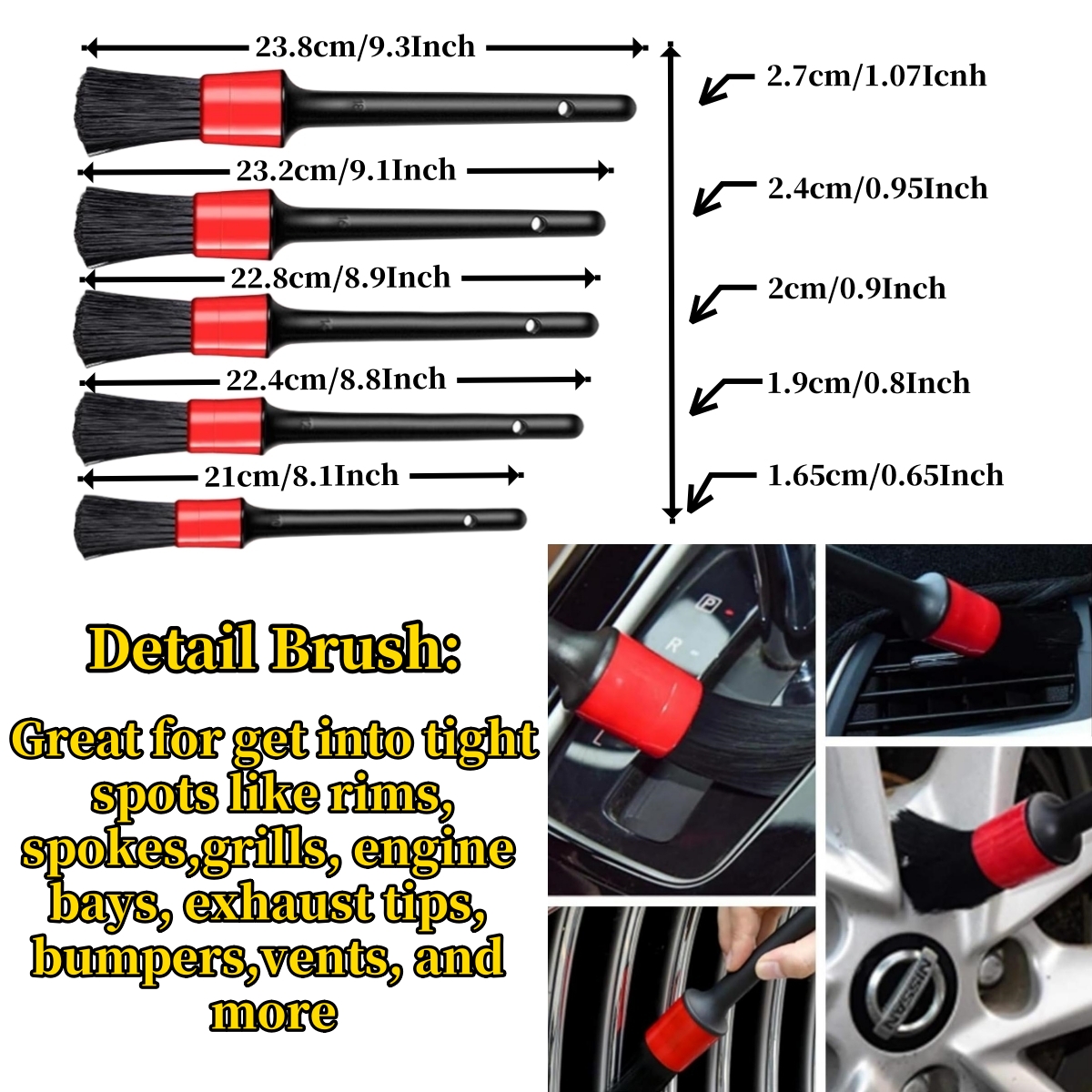 Auto Tire Wheel Detailing Brus - Interior Detailing Kit 리뷰 및 가격