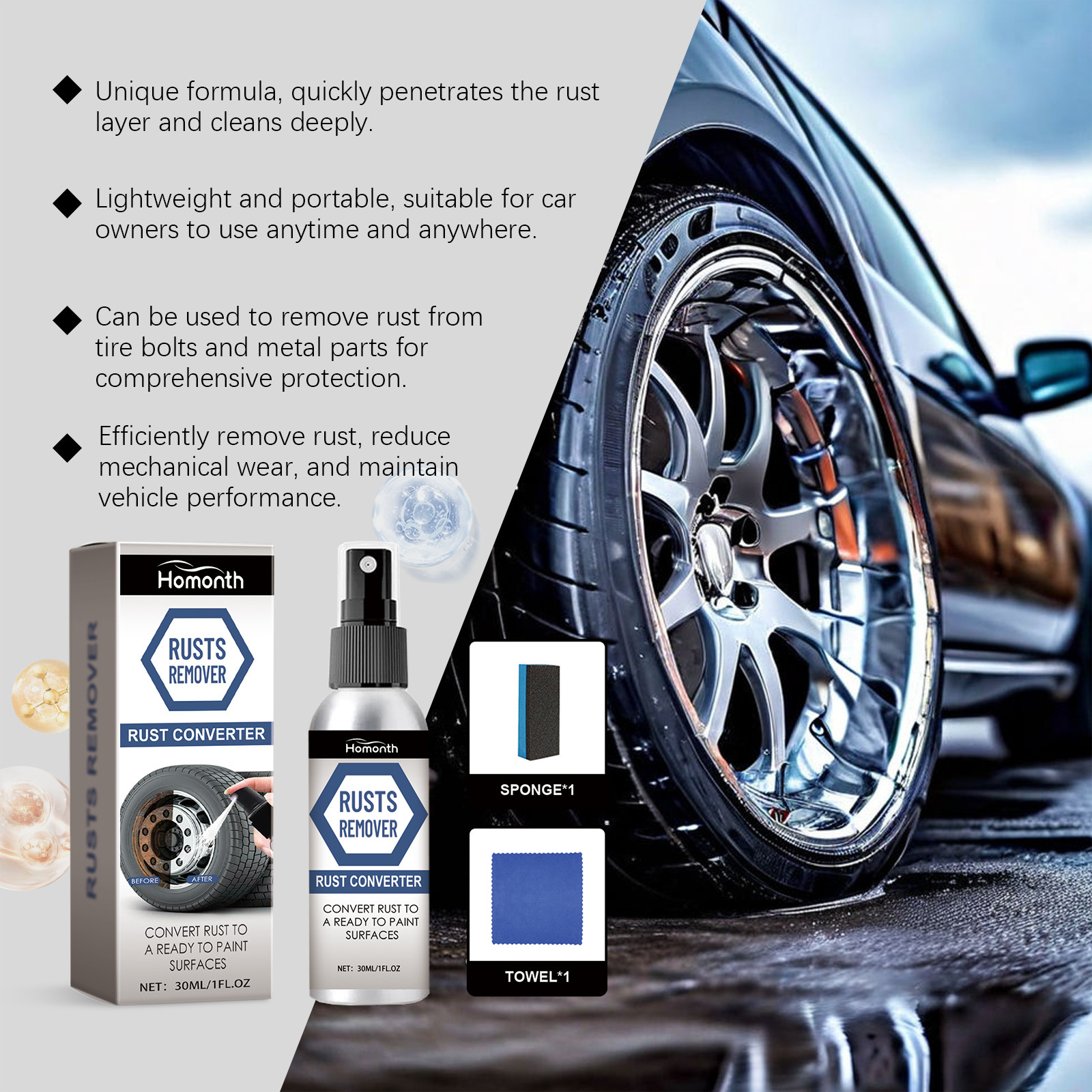 Car Wheel Iron Powder Rust Rem - Wheel Cleaner Alloy 리뷰 및 가격