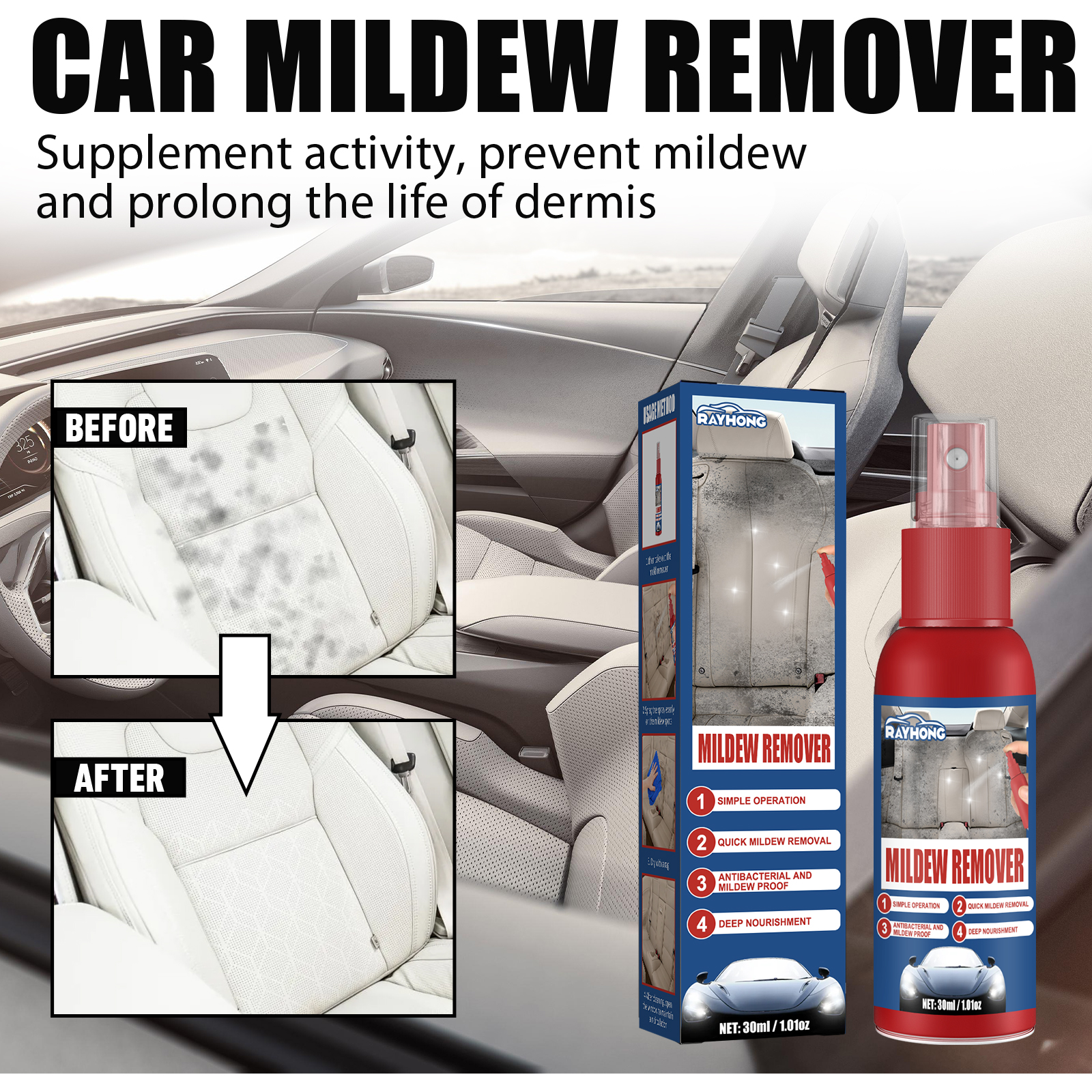 Car Mildew Remover Spray Multi - Seat Cleaner Fabric 리뷰 및 가격